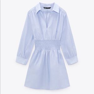Zara baby blue dress with elastic band